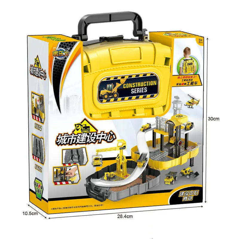 New Pattern Puzzle Assembling Track Car automobile Model Parking lot Engineering Toys Suit Boy Gift with original box |