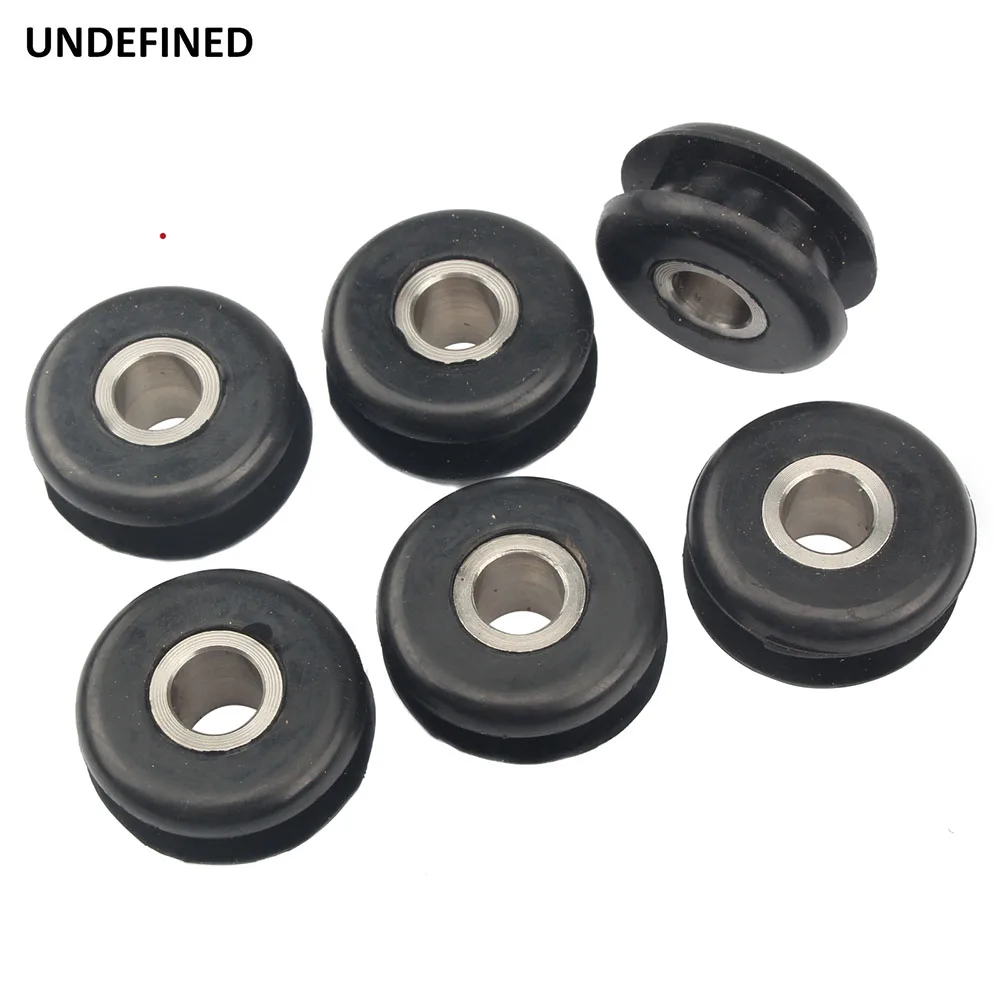 

6 шт., резиновые прокладки для бака газа мотоцикла Harley Softail FXST 1984-1999 Fat Boy FLST