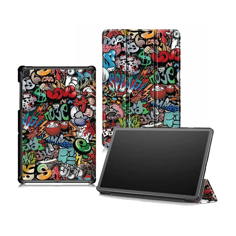 30 шт./лот печати тонкий из искусственной кожи чехол для Samsung Galaxy Tab S5E 10,5 T720 T725 SM-T720 роскошный чехол с откидной крышкой