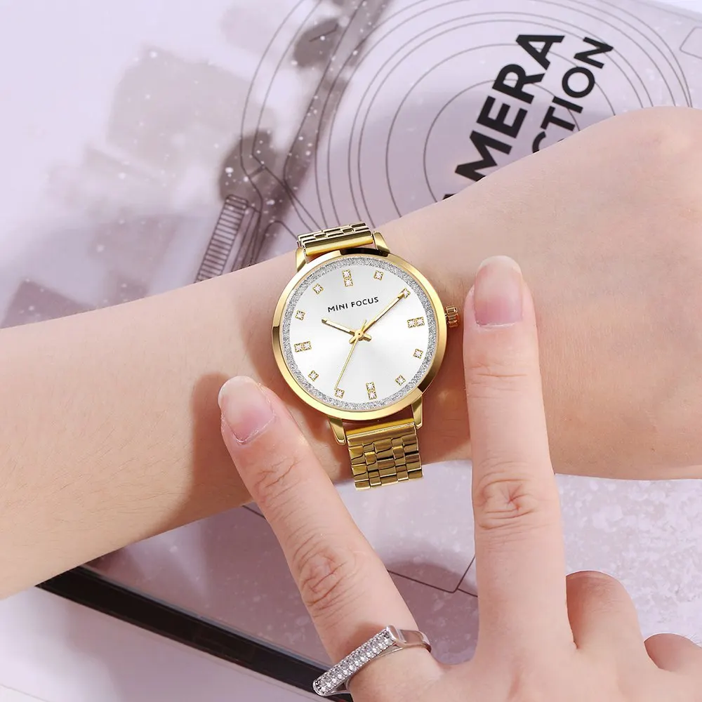 Мини фокус Relogio Feminino женские часы Новые Топ Мода нержавеющая сталь кварцевые часы Известный бренд женские часы Montre Femme