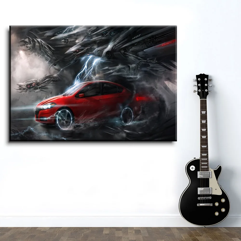 Картина на холсте Декор для дома рама 3 шт. художественный абстрактный молниевый