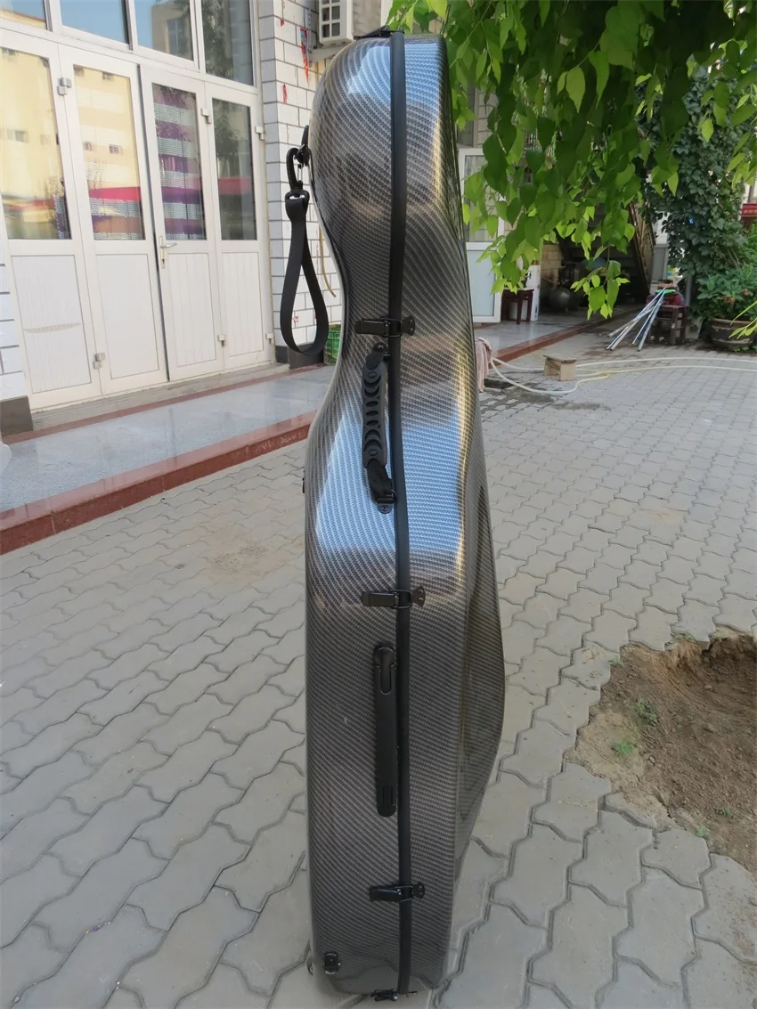 Отличный черный композитный чехол для виолончели из углеродного волокна 4/4.