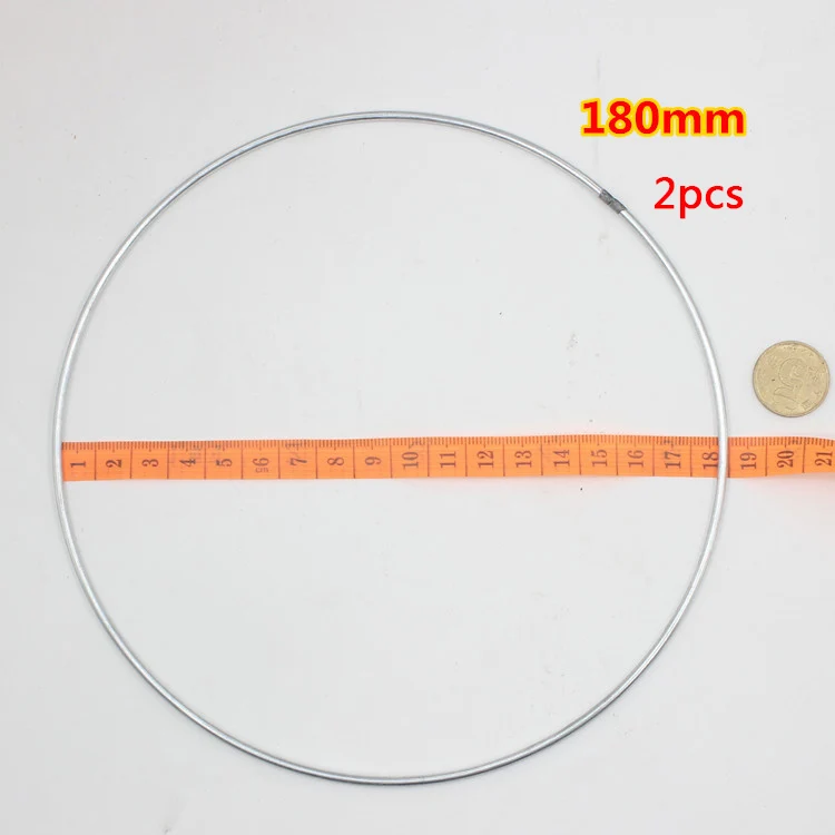 180mm 2pcs 1 упак./лот большой Ловец снов круг кольцо ремесло 35-160 мм металлические кольца для мечта Ловушки для обручи висит DIY Инструменты для наращивания волос аксессуары - Цвет: 180mm 2pcs
