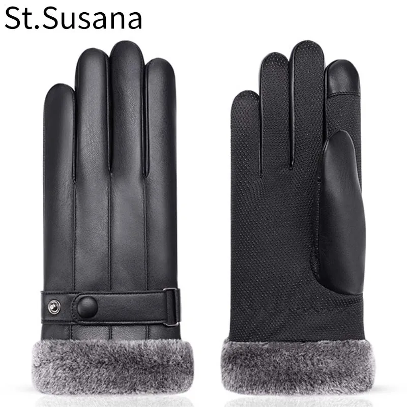 St. Susana перчатки осень-зима 2018 мужские теплые Новое поступление уплотненные из