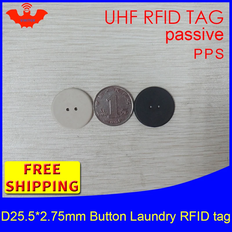 UHF RFID бирка Прачечная PPS Кнопка моющаяся термостойкая 915 м 868 м 860-960 м Alien higgs3 EPC Gen2 6C смарт-карты пассивные RFID метки