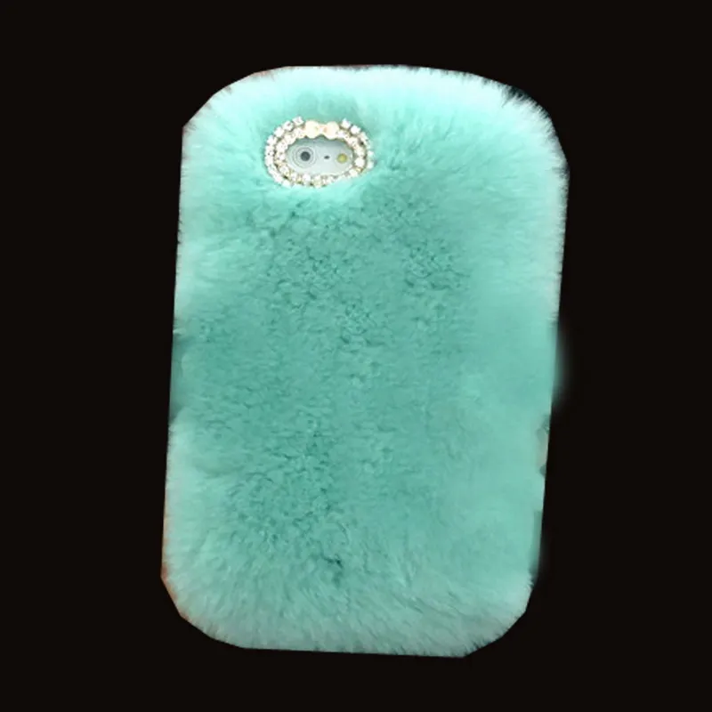 Мех Чехол Для Samsung Galaxy S4 S5 S6 S7 S8 Плюс Край A7 A5 A3 2017 Волос Кролика Coque Зима Крышка Bling
