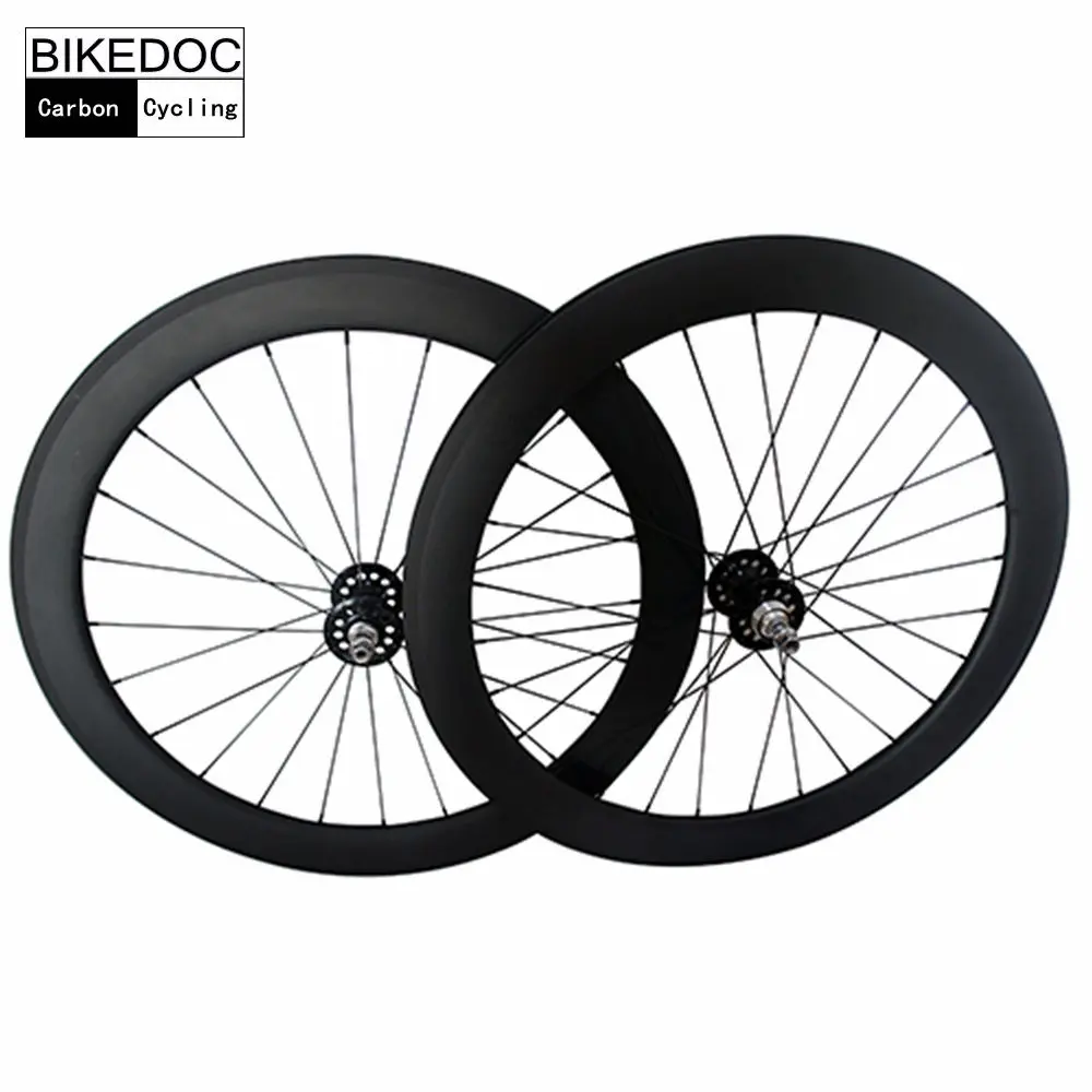 BIKEDOC карбоновые колеса 700C фиксированные шестеренки 60 мм Toray 700 гусеничные