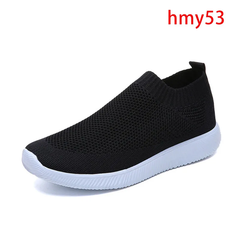 hmy53-black Летняя дышащая обувь; женские носки; кроссовки - Цвет: hmy53-black