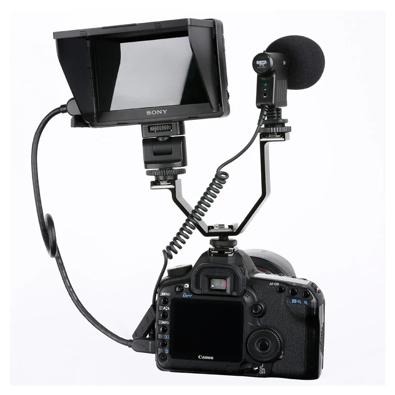 Micnova MQ-THM02 с тройным башмаком V алюминиевый кронштейн для Светодиодный