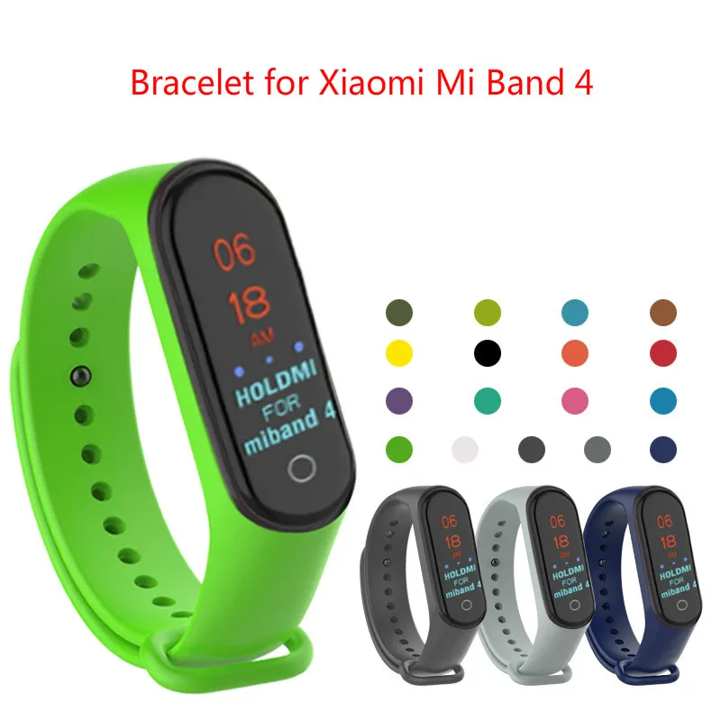 New Sport Silicone Strap for Xiaomi Mi Band 4 band wrist strap For xiaomi miband 4 accessories bracelet Miband 4