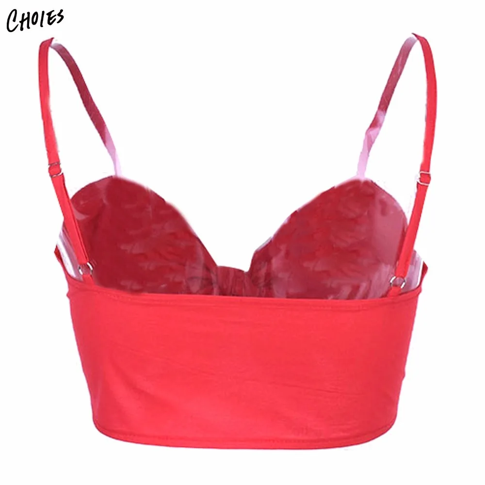 Красный ремень спагетти Bow Tie Front Bralette в Для женщин Бюстгальтеры для Сексуальная