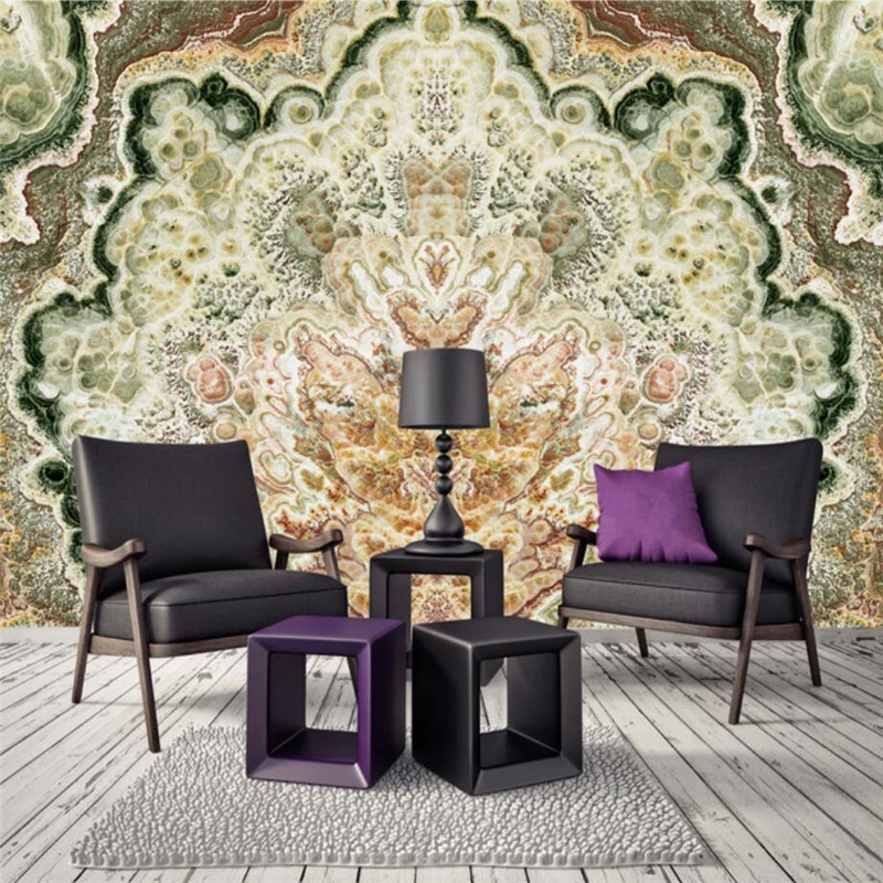 Обои на заказ обои для гостиной спальни павлин открытая мраморная текстура