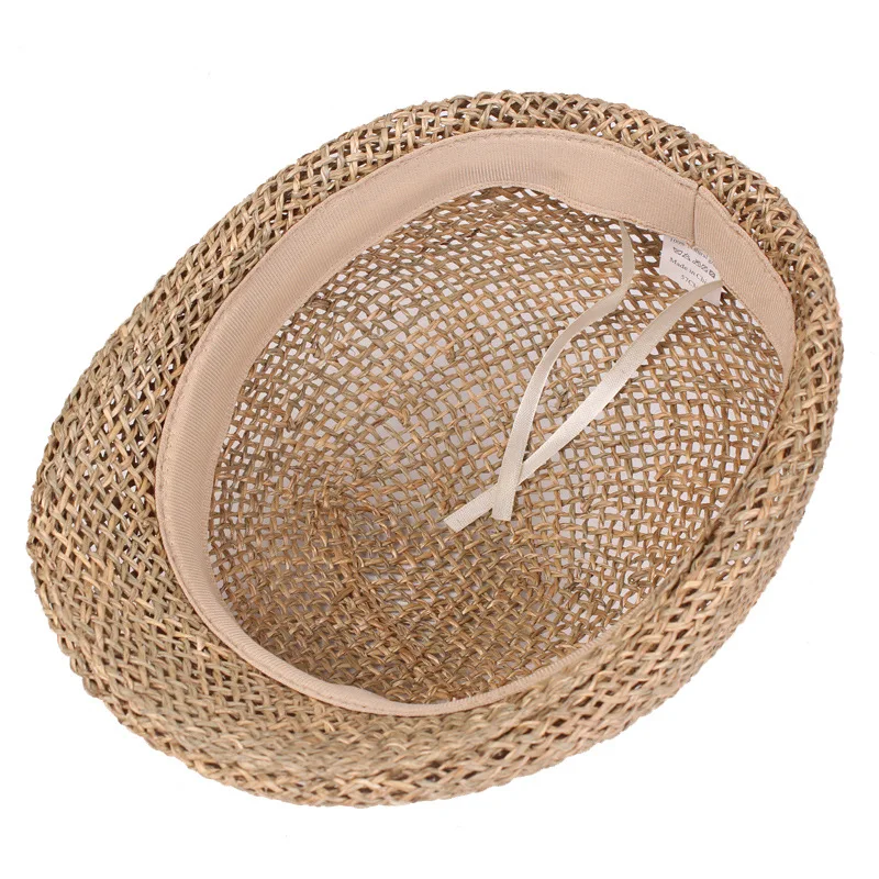 Summer Handmade Straw Berets Hats for Men and Women Outdoor Breathable Sun Visor Cap Sunhat Lafite Beach Hat for Holiday