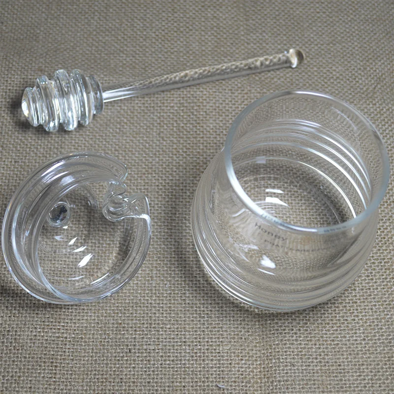 Высококачественная прозрачная стеклянная банка для меда варенья Кухонное