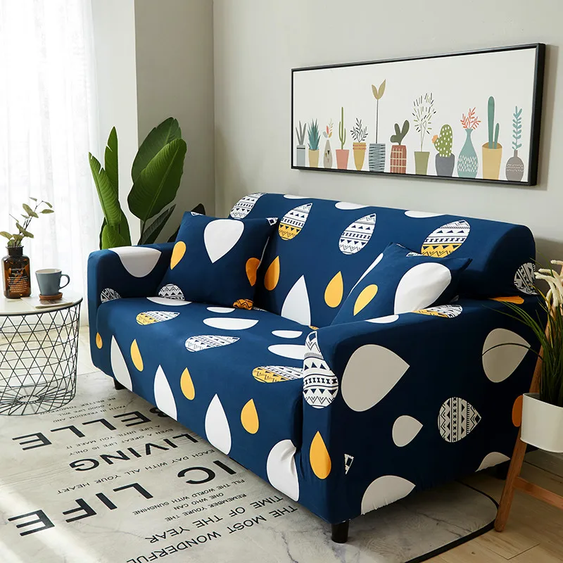 

Cartoon Drip Sofa Slipcovers Tight Wrap All-inclusive Slip-resistant Elastic Cubre Sofa Towel Corner Sofa Cover Couch Cover