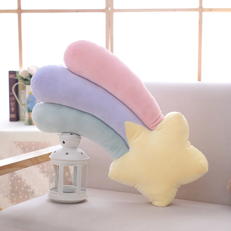 Creative Rainbow Pillow Cushion Plush Toy Home Sofa Decoration Children Christmas Gift Girl's Kawaii Valentine Present | Игрушки и