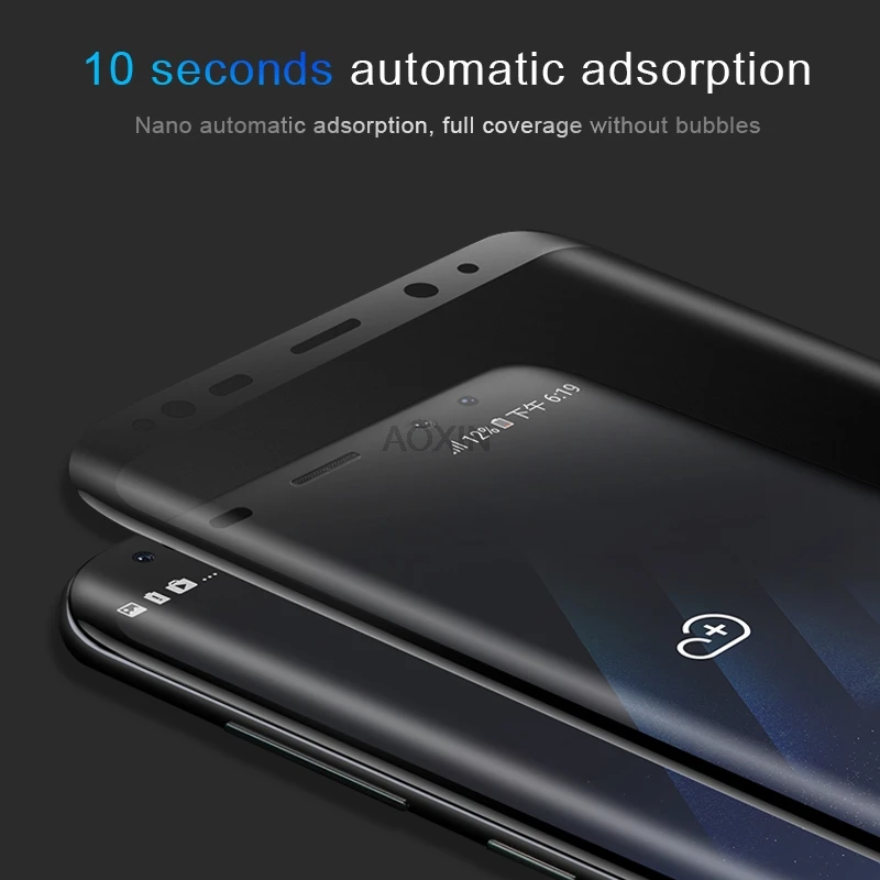 AOXIN 5D полное покрытие закаленное стекло для Samsung Galaxy S8 S9 S10 Plus Note 8 9 10 защита экрана S