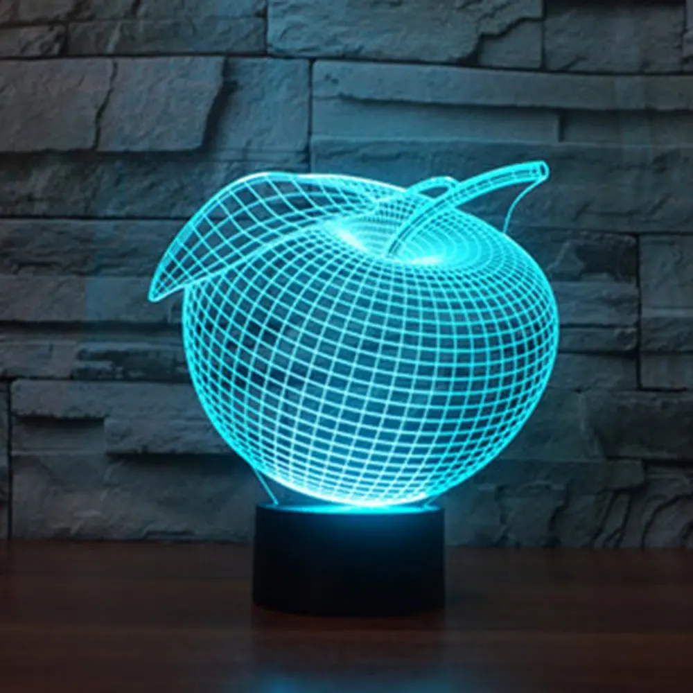 СВЕТОДИОДНЫЙ 3d ночник Apple дистанционный сенсорный выключатель настольная лампа