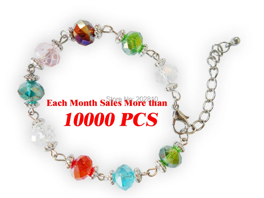 Многоцветный Браслет цепочка с кристаллами ювелирные изделия цветными