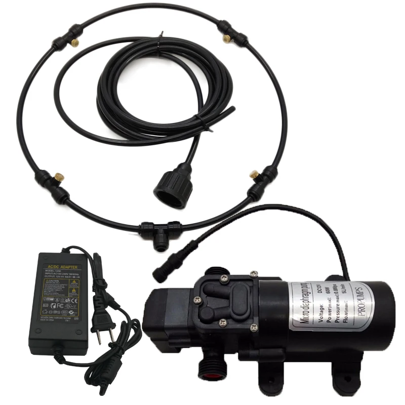

E085 Water Misting Fan Ring System with Self Priming Pump and power supply
