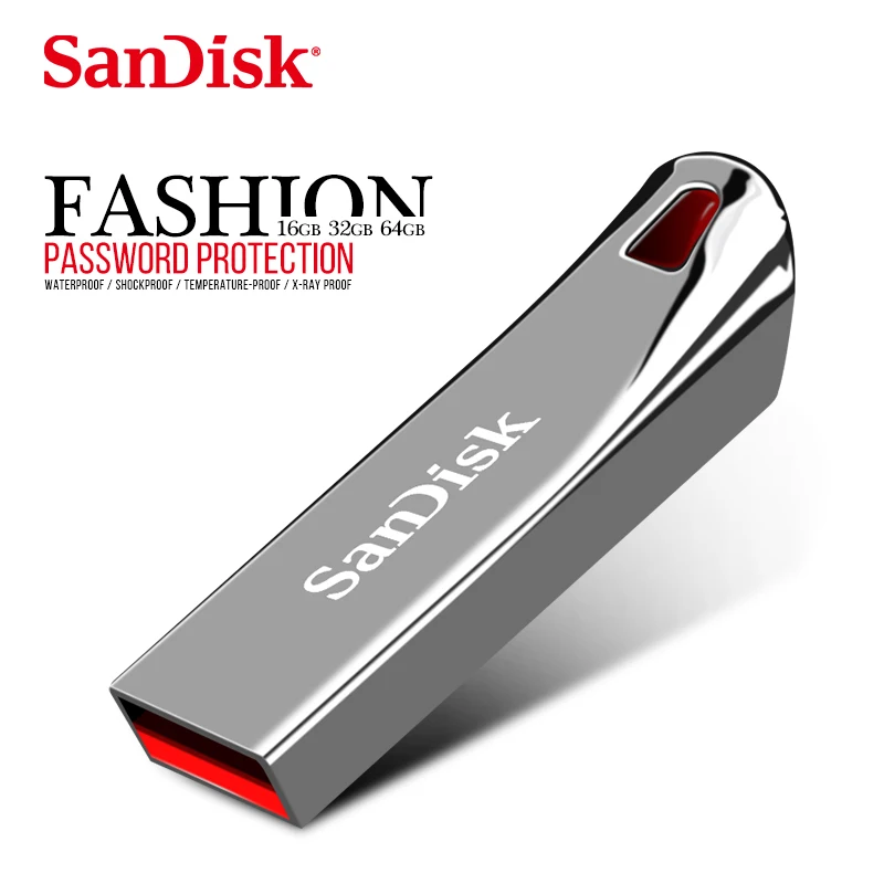Genuine SanDisk CZ71 USB Flash Drive 64GB 32GB 16GB Pen Drive USB 2.0 Original Support Official Verification Pendrive