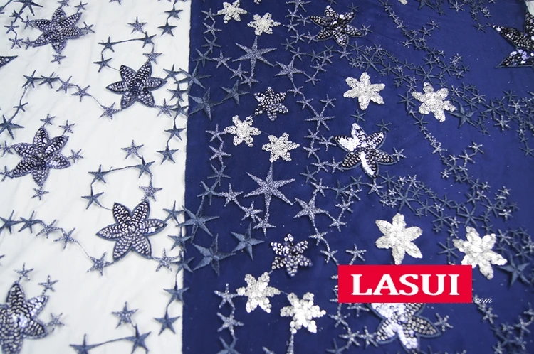 LASUI 2019 Новый 3 метров = 1 шт. DIY платье ткань розовый голубой серый Гипсофила звезды
