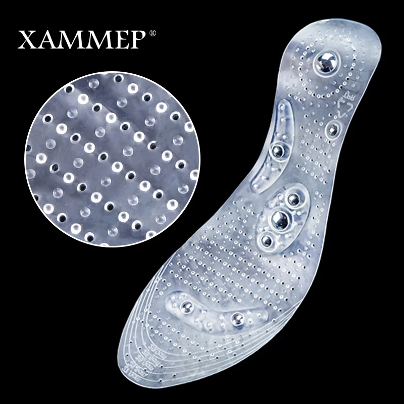 Магнитные массажные силиконовые стельки Xammep для мужчин и женщин повседневная