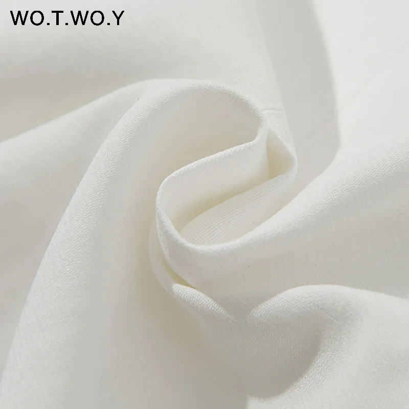 Женский двубортный Блейзер WOTWOY белый черный офисный блейзер с длинным рукавом