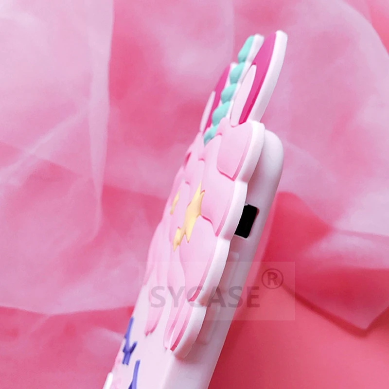 SYCASE Cute Unicorn Eyelash horse Shell For Motorola G6 Plus Case All-inclusive silicone Anti-knock Cover women Moto C |