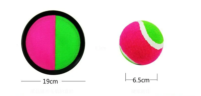 

1Set Beach Tennis With Disc Outdoor Games Sticky Handing Ball Racket Kids Fun Sports Toys Garden Game Throw Catch Ball Activity