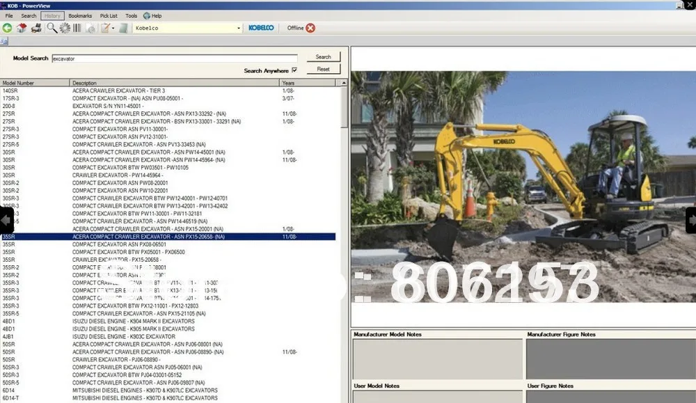 Kobelco запчасти каталог EPC |