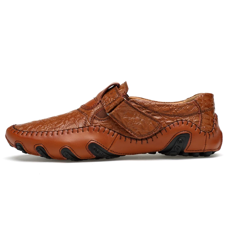 Brand Design Slip On Loafers Men Casual Shoes Genuine Leather Moccasin Boat Walking Shoe Flat Oxford Sneaker Hot Sale | Обувь