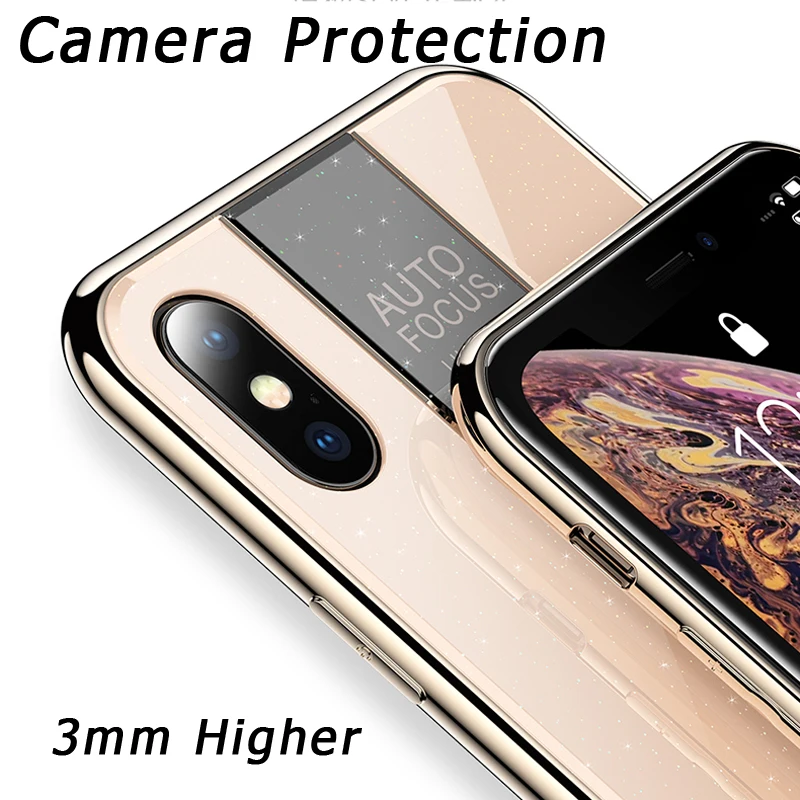 Luxury Mirror For iPhone XS 10S Max XR X 8 7 6 6s Plus Plating 4 in 1 PC Case Soft Silicone Glass Back Cover xr xs max Shell | Мобильные