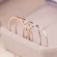 yun ruo fashion brand rose gold silver color super thin ring for woman man lady wedding 316 l stainless steel jewelry never fade