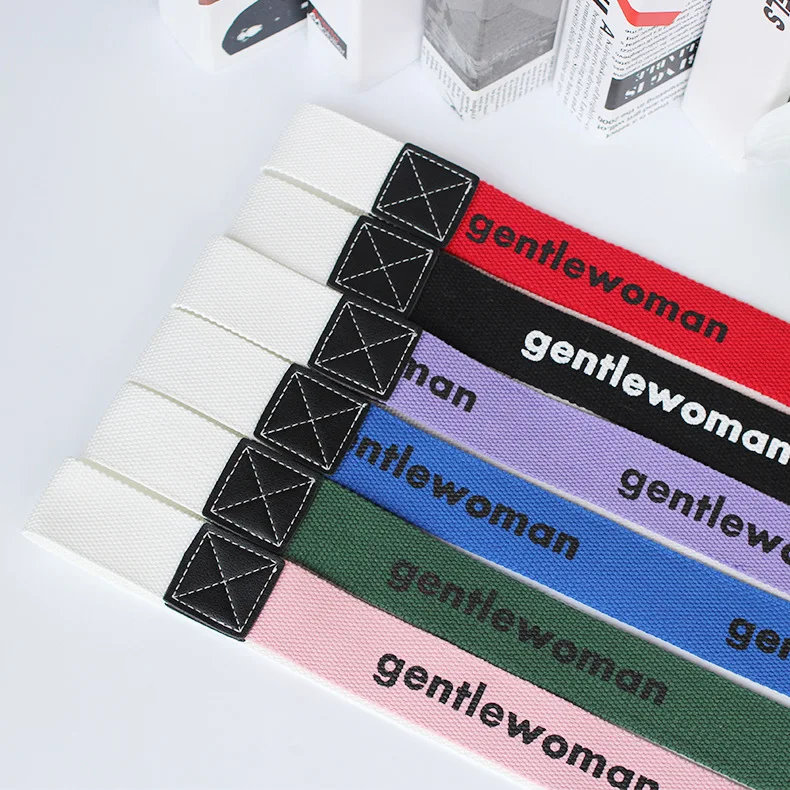 Новинка 2019 мужской женский поясной ремень из парусины панк с буквенным принтом