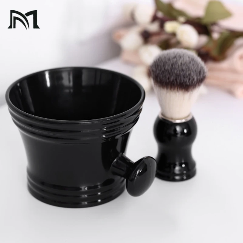 Мужская чашка для бритья мужчин с ручкой + бритвенная щетка кружка мыла