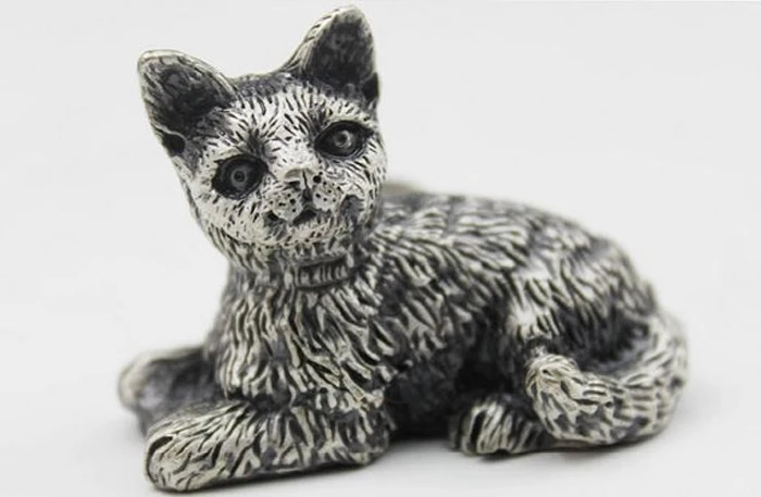 Античное серебро уникальный дизайн кошка комод ручка ящика кухонный шкаф