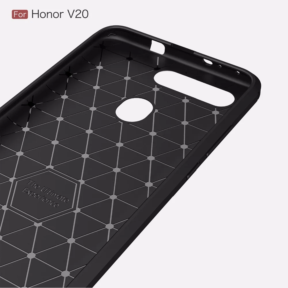 Чехол для телефона из углеродного волокна Huawei Honor V20 V10 Note 10 9 Lite 9i 8C 7X 8X Max Play