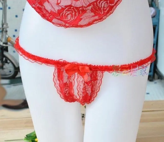 Pierced Butterfly lace sexy underwear princess ladies panties butterfly tie with diamond temperament briefs 8pcs |