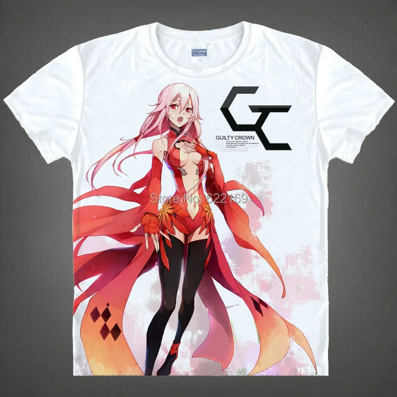 Мужская футболка с 3D-принтом виновной короны Шу Ома Инори Повседневная коротким