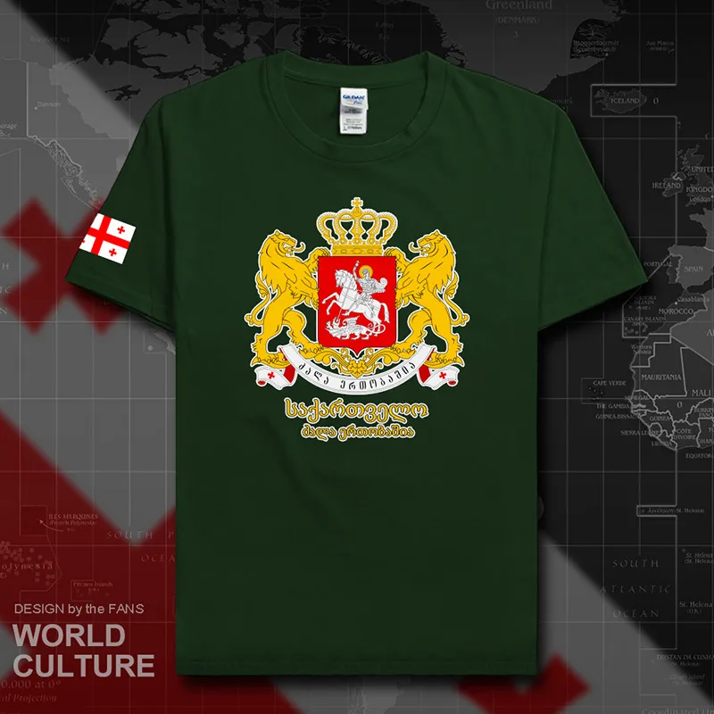 T01forestgreen Джорджия Мужская футболка Мода новая Джерси Национальная команда хлопок футболка одежда Футболки страна Повседневная Гео грузинская Лето 20 - Цвет: T01forestgreen