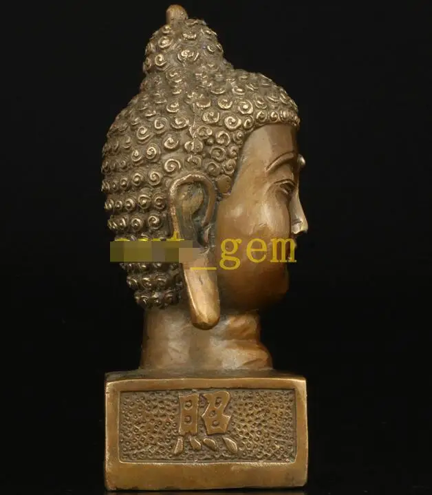 Buddhism Seal Brass Statue Buddha'S Light Shines Chinese Vintage | Дом и сад
