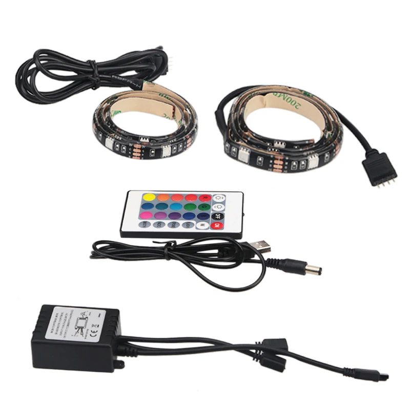 Светодио дный led PC ТВ ПОДСВЕТКА 2X50 см USB RGB полосы 5050 SMD водостойкие гибкие комплект