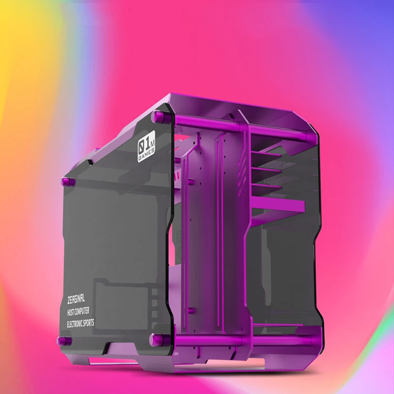 DIY полностью алюминиевый сплав PC игровая подставка из закаленного стекла MATX водяное охлаждение компьютерное шасси gamer gabinete computador