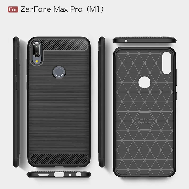 Углеродного волокна матовый Силиконовый чехол на телефон zenfone max pro zb601kl случае