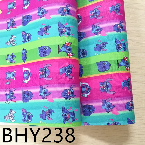 1 шт/7,6*12 дюймов мультфильм печати кожа viny ткань BHY238
