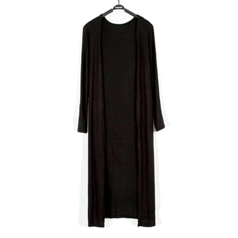 Женский длинный тонкий кардиган Модальная шаль размера плюс с длинным рукавом