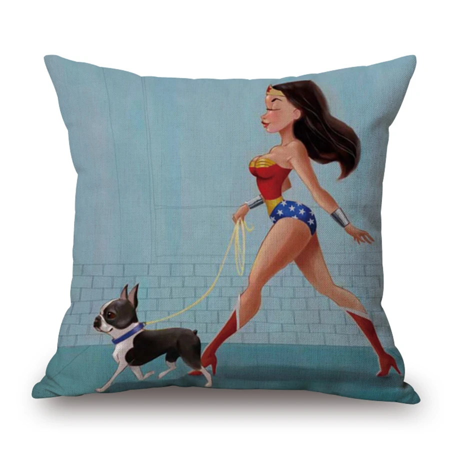 Современная наволочка с изображением французского бульдога животного Housse coussin