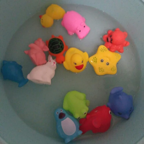 13 Pcs Mixed Animals Swimming Water Toys Colorful Soft Floating Rubber Duck Squeeze Sound Squeaky Bathing Toy For Baby Bath Toys|Игрушки