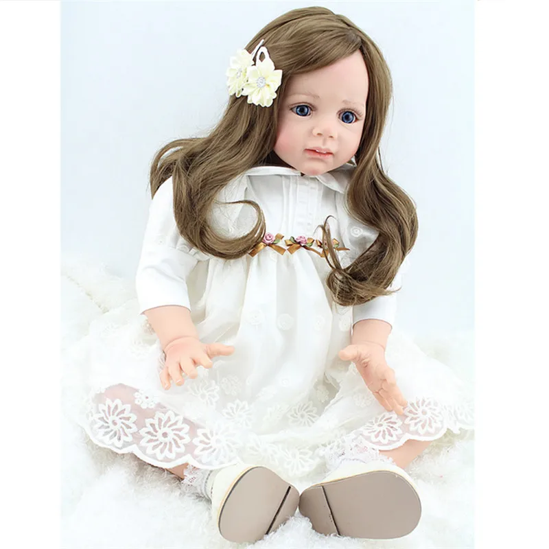 Реалистичная мягкая силиконовая кукла для новорожденных 24 дюйма npk dolls девочек
